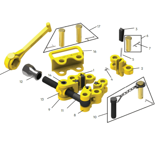 TYPE “T” SAFETY CLAMP Replacement Parts